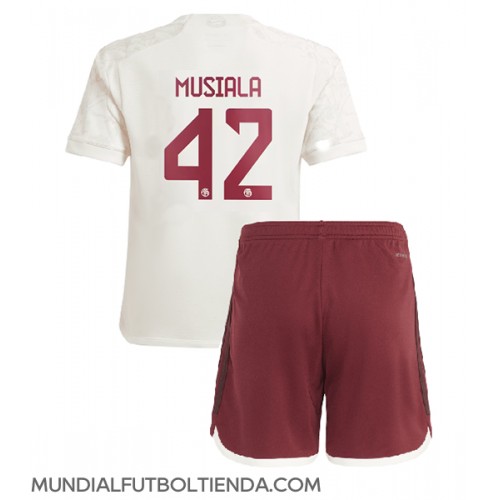 Camiseta Bayern Munich Jamal Musiala #42 Tercera Equipación Replica 2023-24 para niños mangas cortas (+ Pantalones cortos)